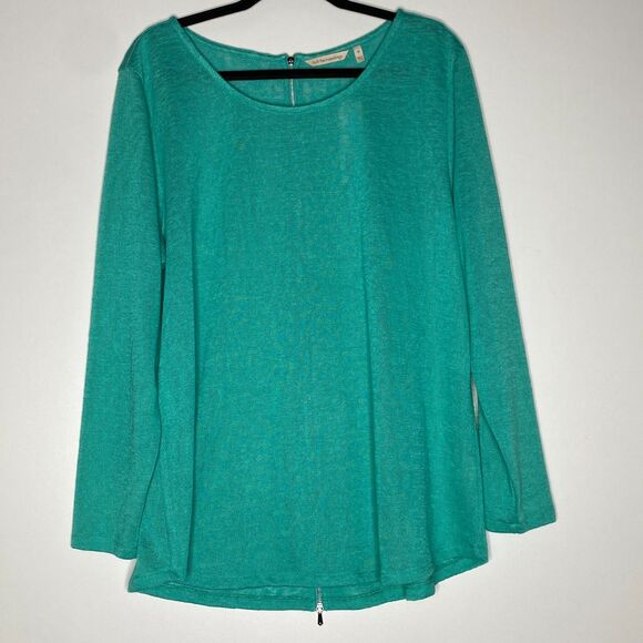 New Soft Surroundings Audley Long Sleeve Back ZipTop Women's Plus Size 1X - Picture 1 of 8
